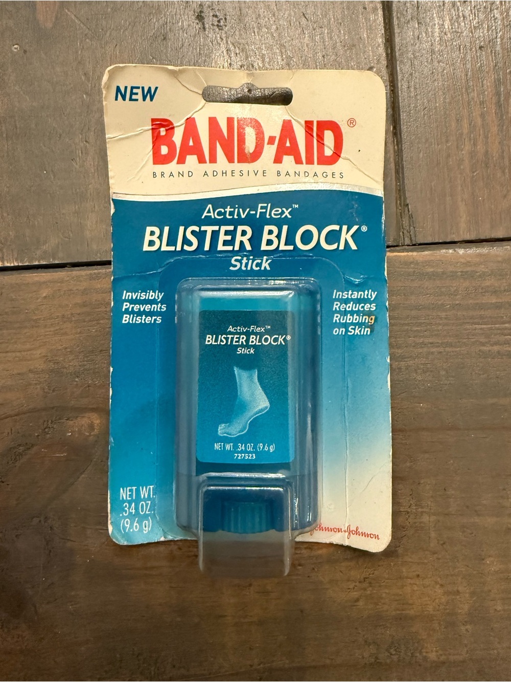 Band-Aid Friction Blister Block Stick NEW .34 Oz Reduce Rubbing First Aid Rare